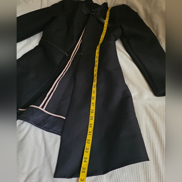 BCBGMAXAZRIA Arelia Zip Waist A-Line Essential Jacket Sz S Black Nwt - Picture 11 of 16